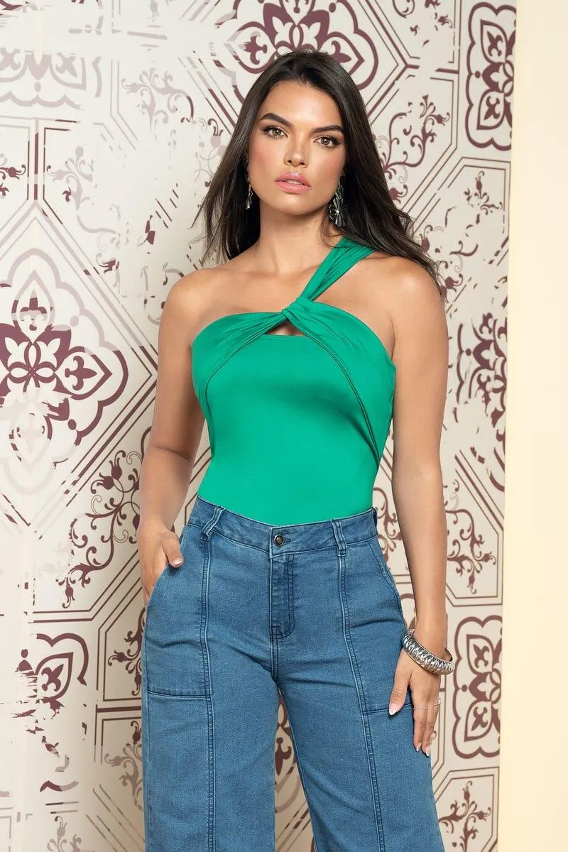 CAMISETA ASIMETRICA Verde