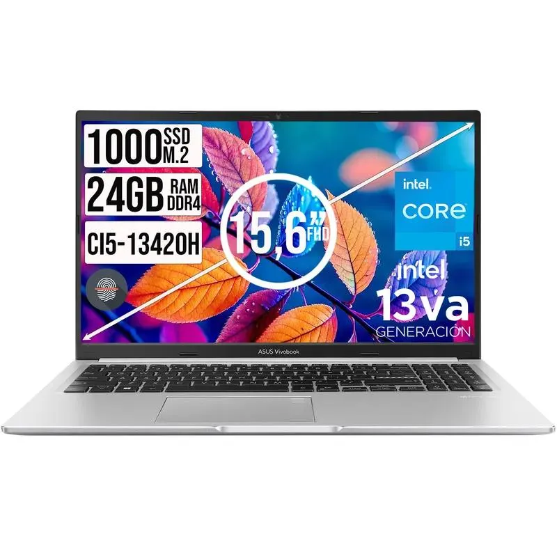 PORTATIL ASUS INTEL CORE I5-13420H SSD 1TB RAM 24GB LED 15,6 FULL HD
