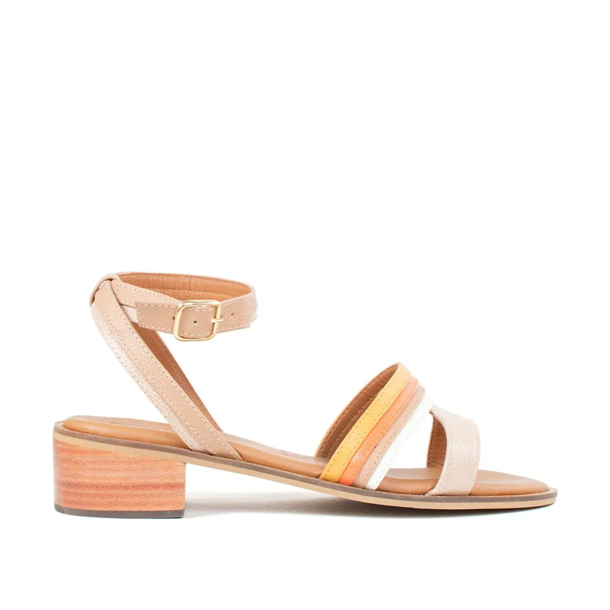 Sandalias de cuero color taupe