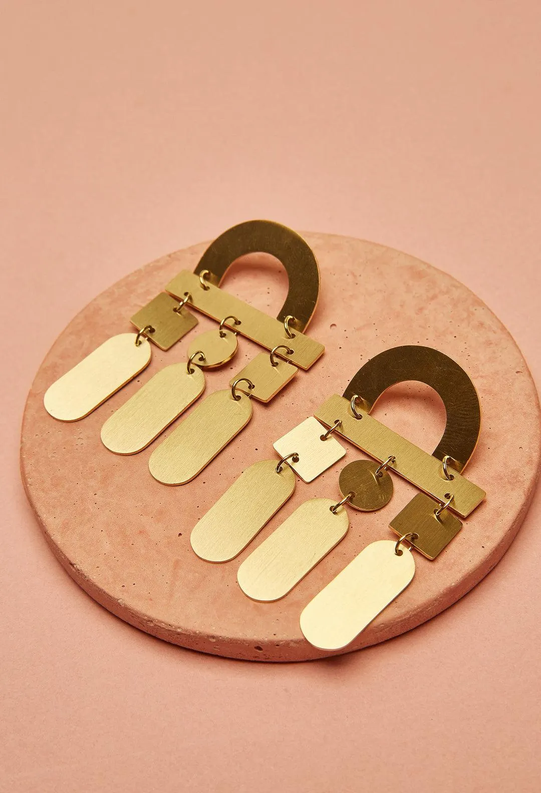 Aretes Dorados Planos Mujer - SALE