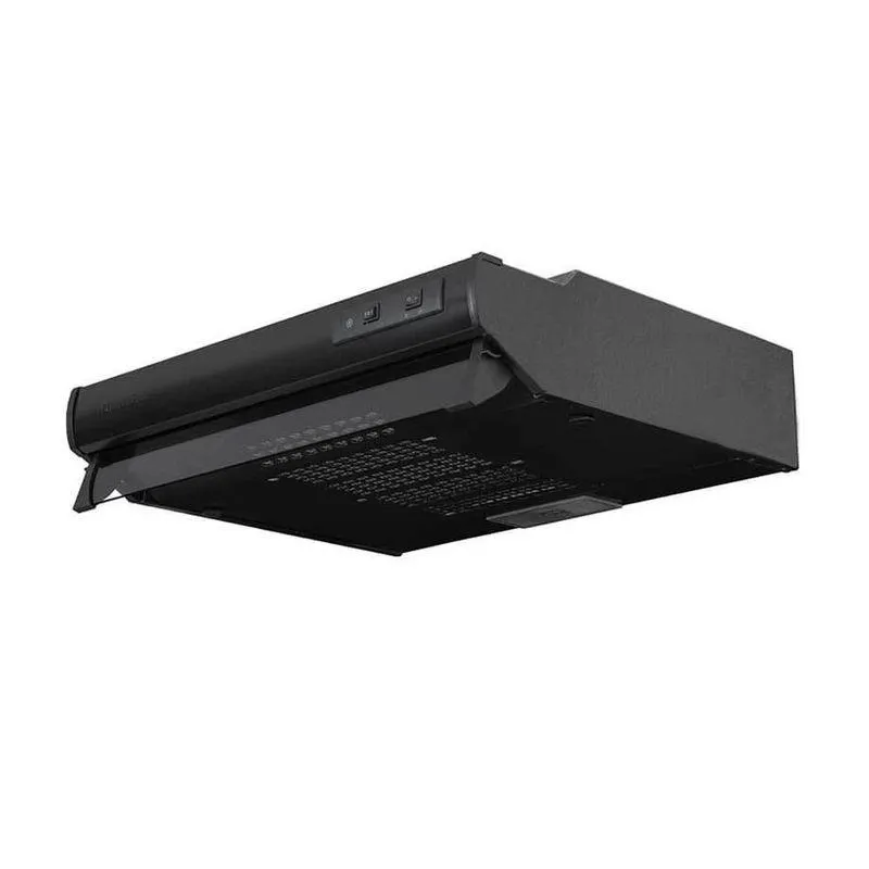 Campana horizontal negro 60 cm 2 velocidades negra