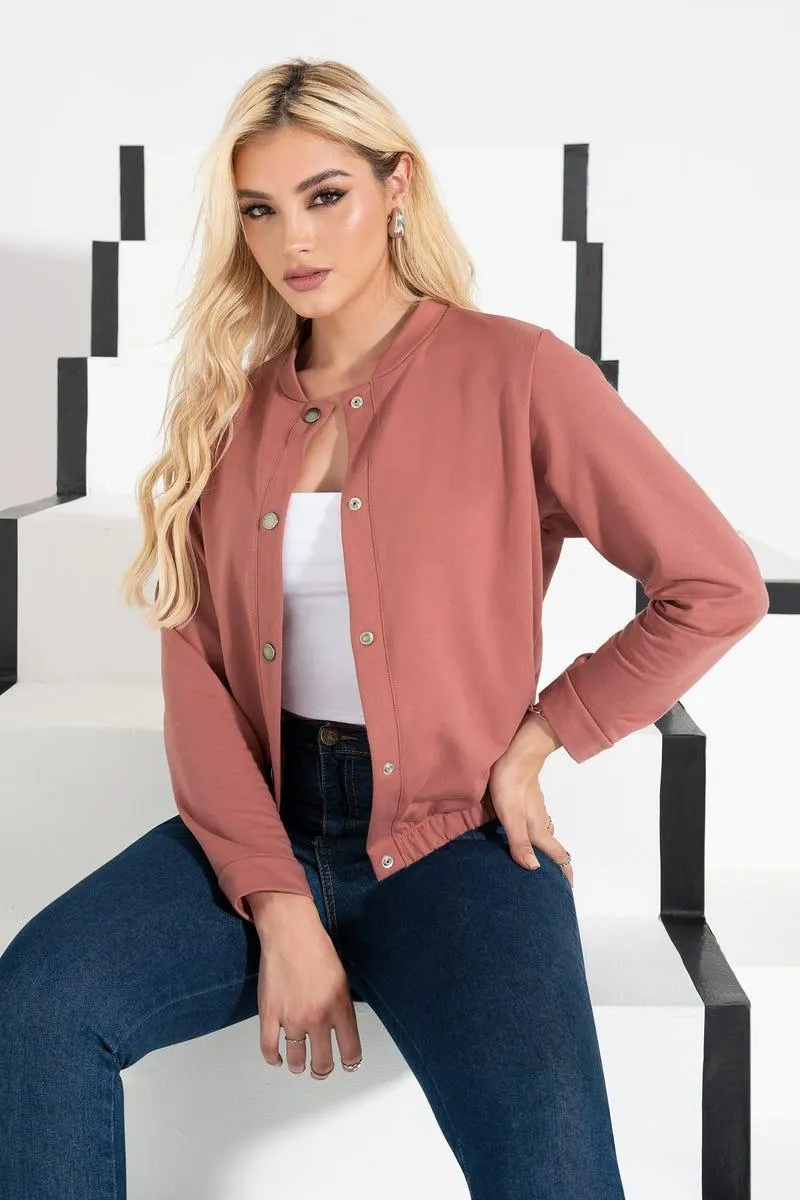 CHAQUETA MANGA LARGA Rosado