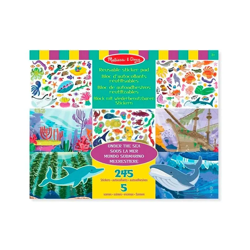 Melissa & Doug Block Stickers Reutilizables Bajo El Mar
