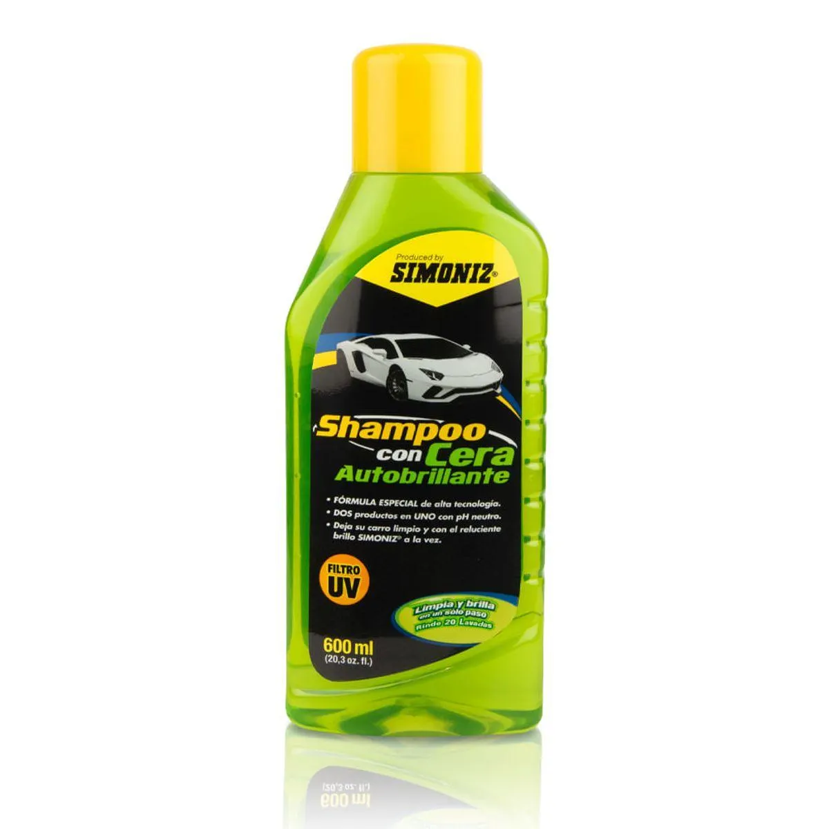 Shampoo 3044 con Cera Autobrilante Filtro UV x600ml