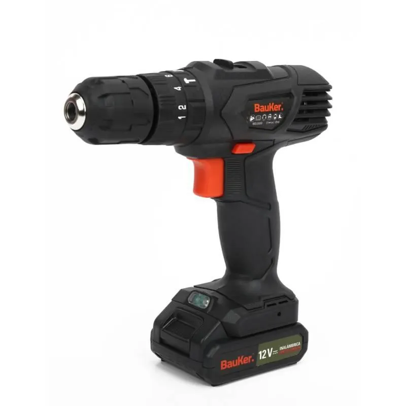 Taladro Percutor 3/8-pulg 12V 1.3Ah I-L Bauker