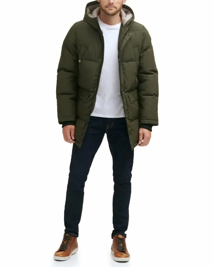 Chaquetas Dockers Arctic Cloth Encapuchado Puffer Parka Hombre Verde | HWTSR0631
