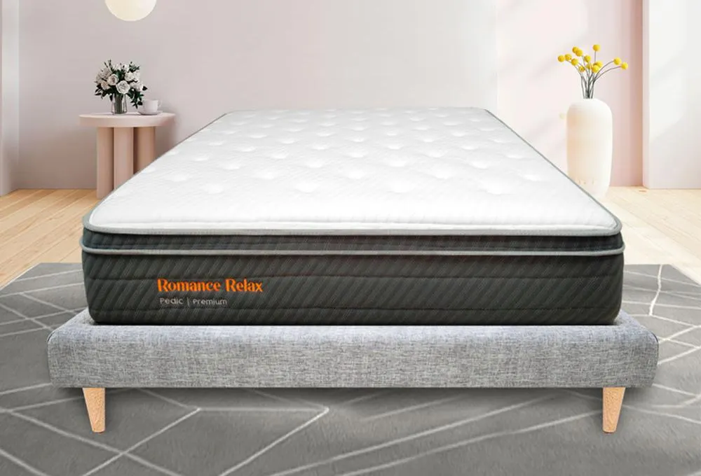 Combo Colchón Pedic Premium + Base Cama SIF Gris