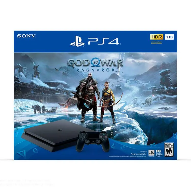 Consola PS4 1 TB + 1 Control Inalambrico + Juego God Of War Ragnarok