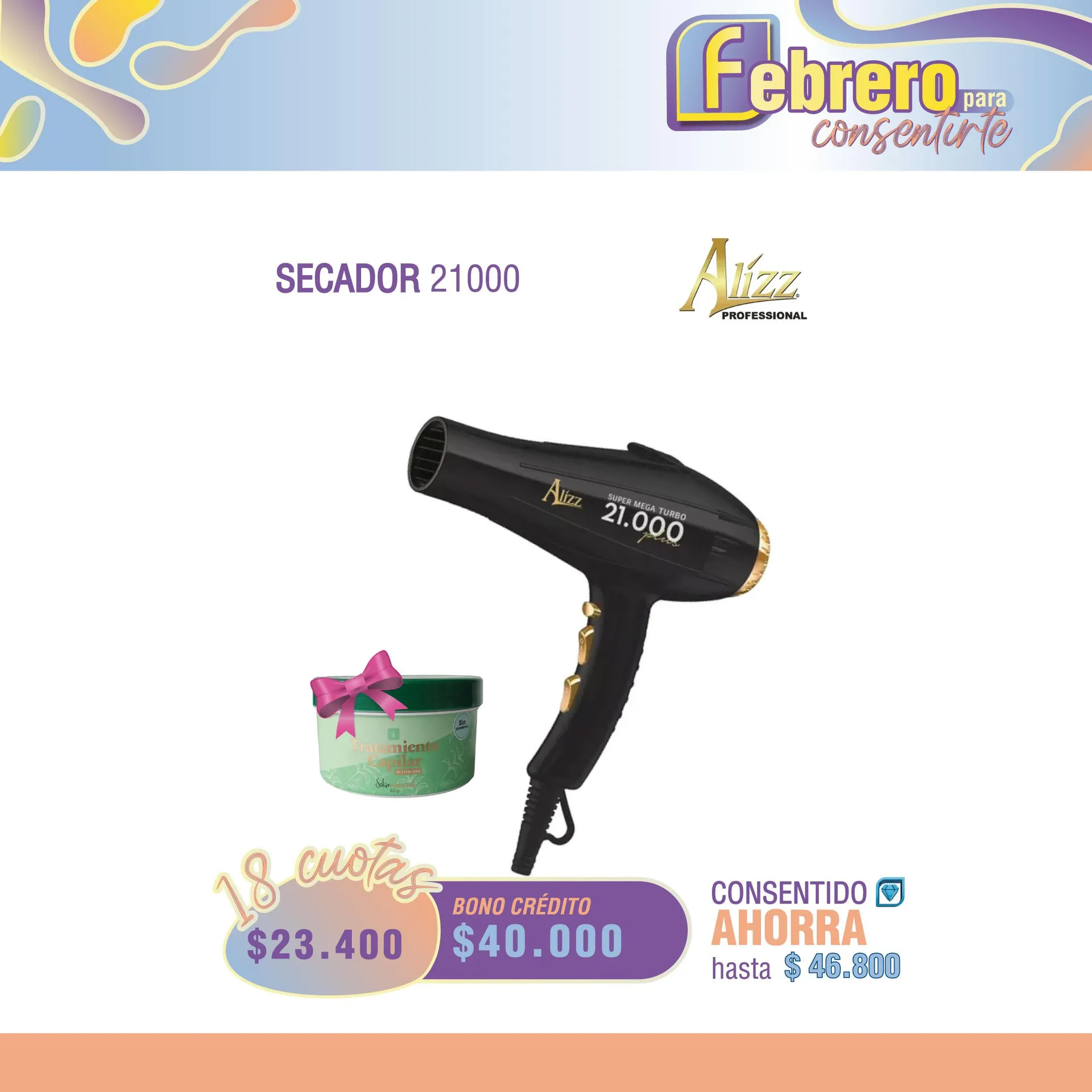 SECADOR 21000 con difusor + tratamiento ALIZZ