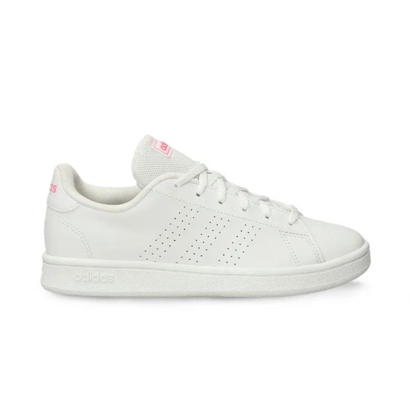 Tenis Casuales Blanco-Rosado Adidas Advantage Base Mujer
