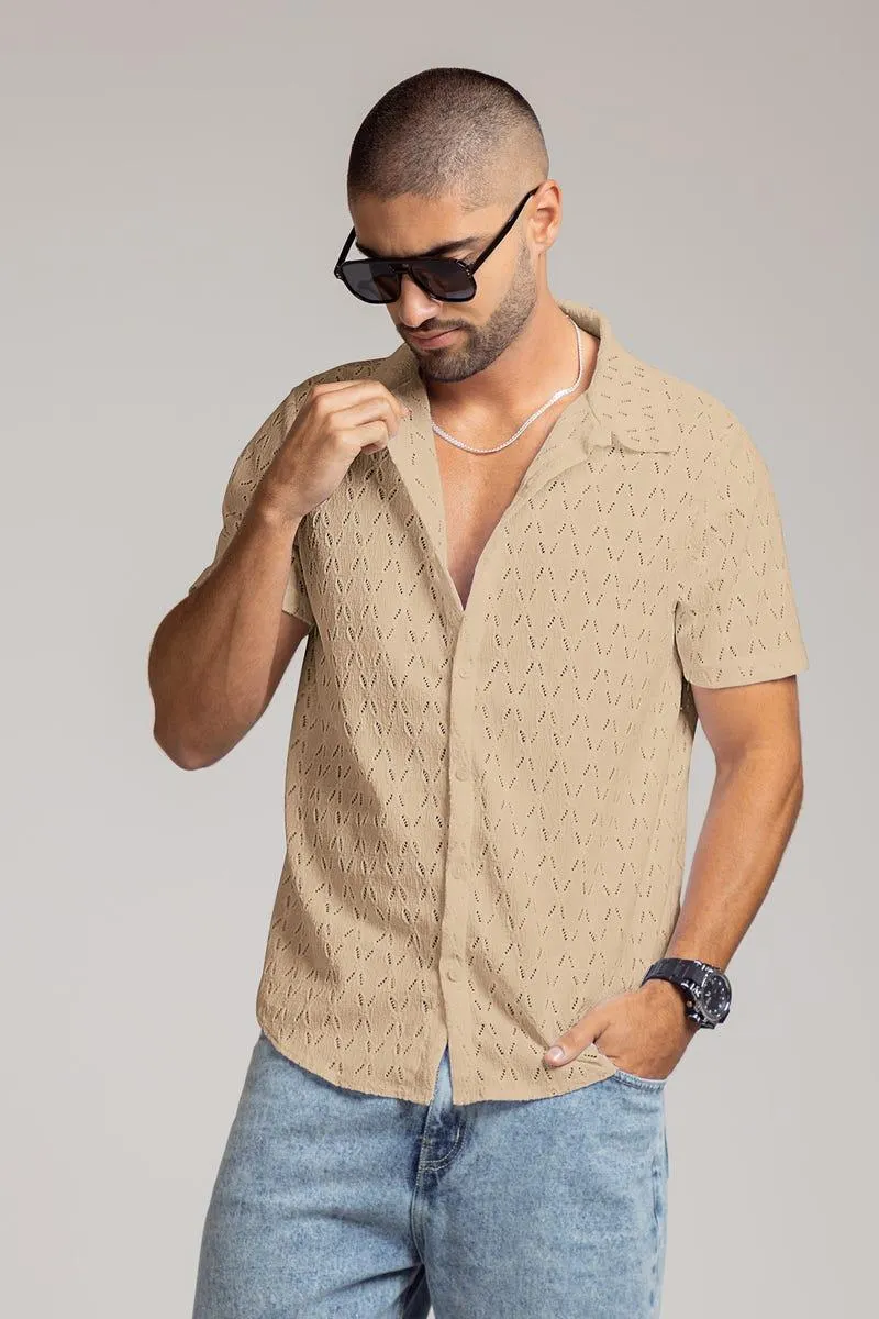 CAMISA MANGA CORTA Marfil