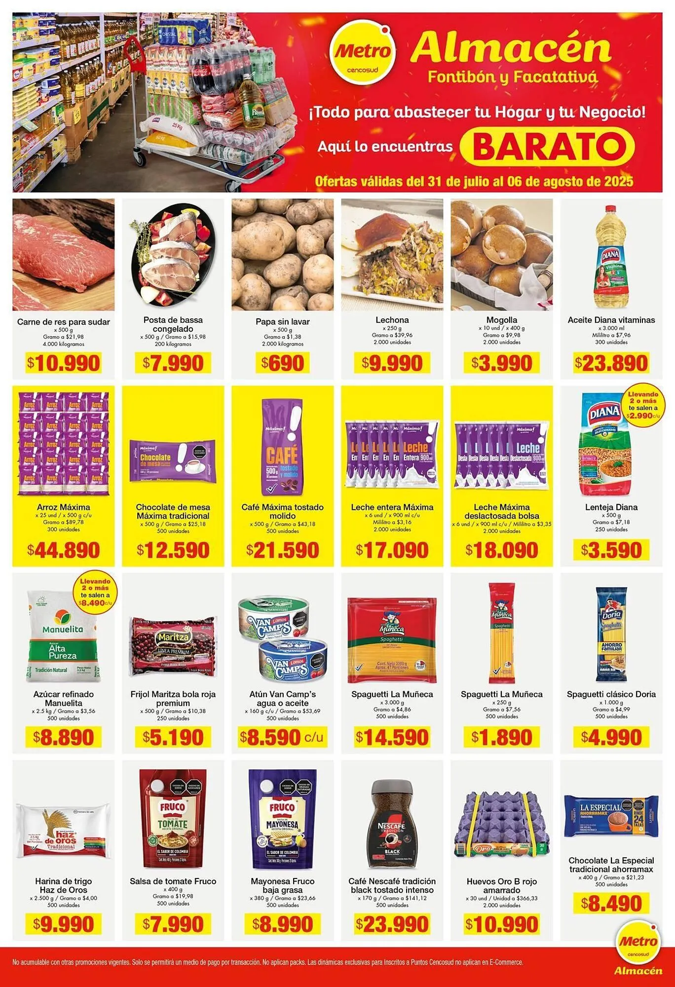 Catalogo de Catálogo Metro 31 de julio al 6 de agosto 2025 - Pag 1