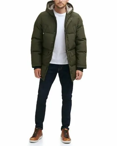 Chaquetas Dockers Arctic Cloth Encapuchado Puffer Parka Hombre Verde | HWTSR0631