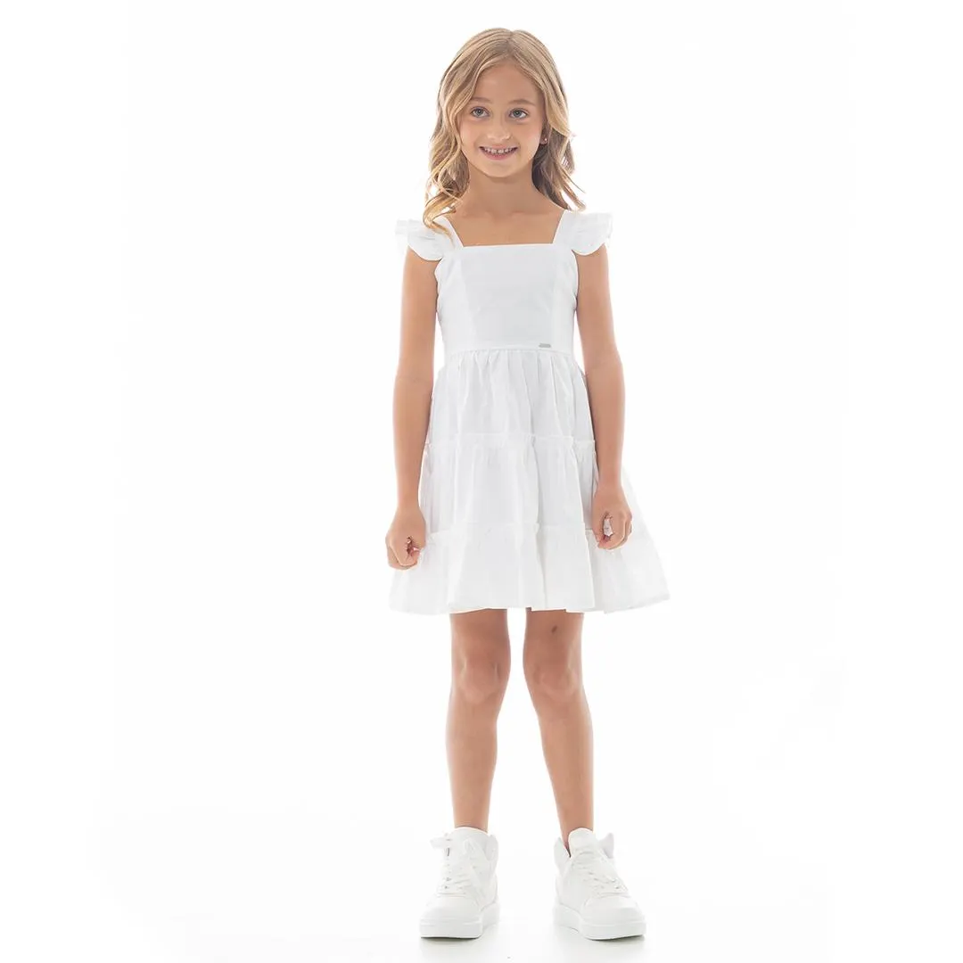 White mini dress for girls