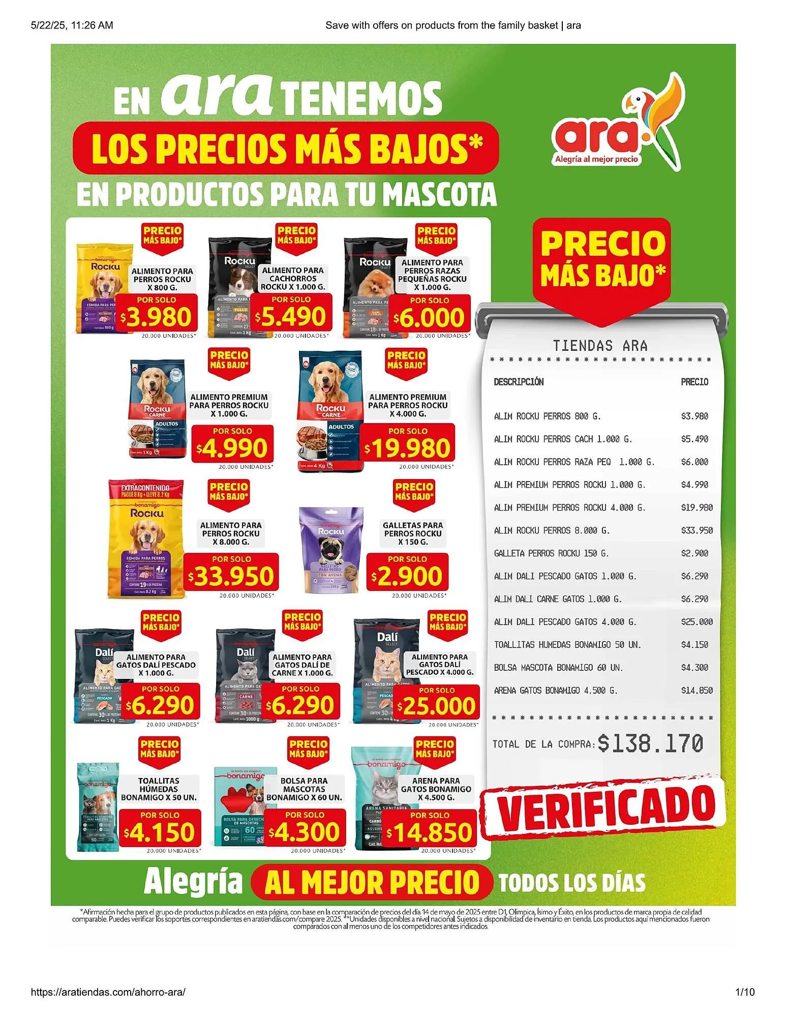 Catalogo de Catálogo Ara 22 de mayo al 29 de mayo 2025 - Pag 1