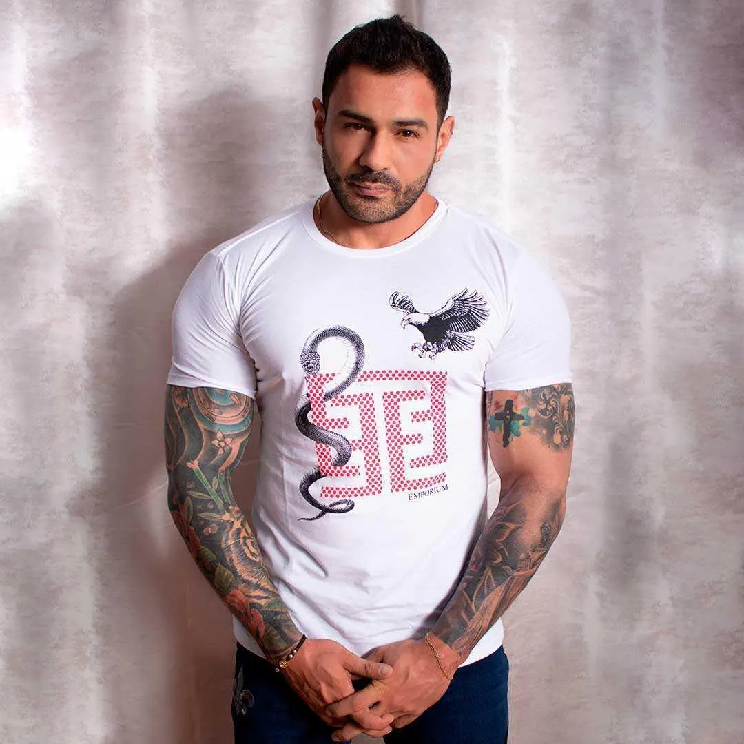 Camiseta blanca snake