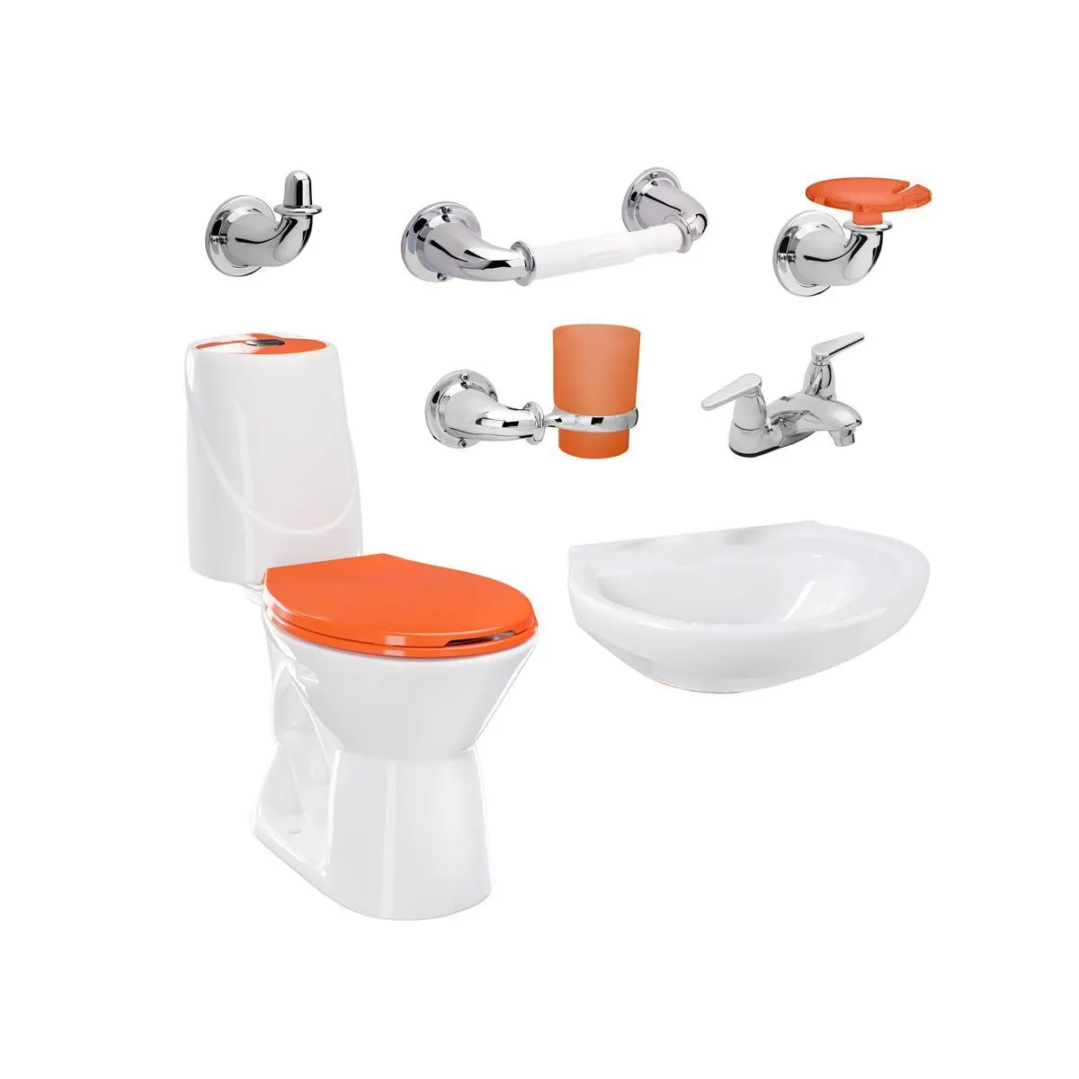 Combo Happy Home Sin Semipedestal 4.8 Naranja II
