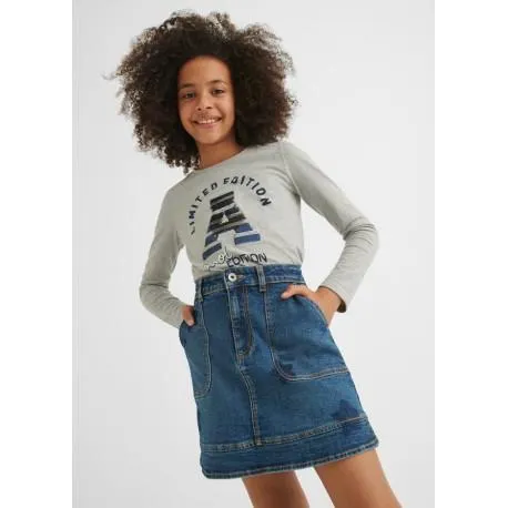 FALDA JUNIOR NIÑA REF 7933 TEJANO MEDIO