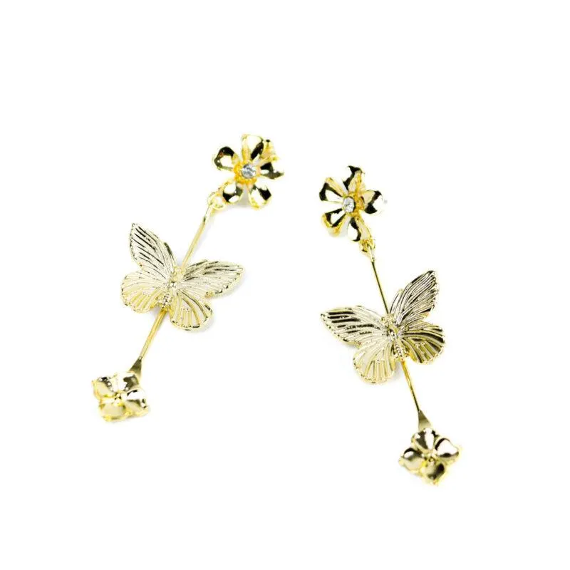 ARETE 18K DOR MARIPOSA LARGO