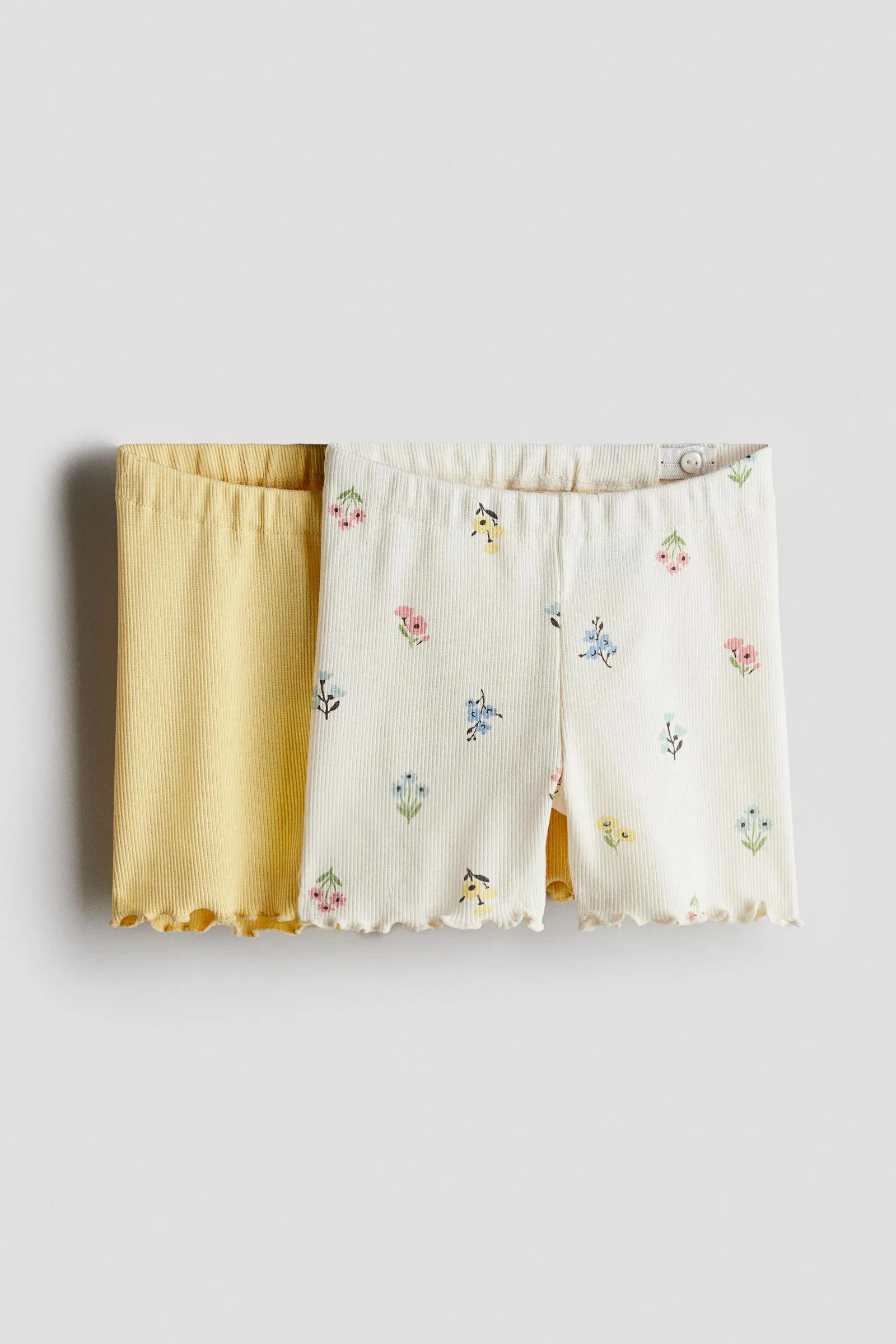 Pack de 2 shorts bicicleteros acanalados