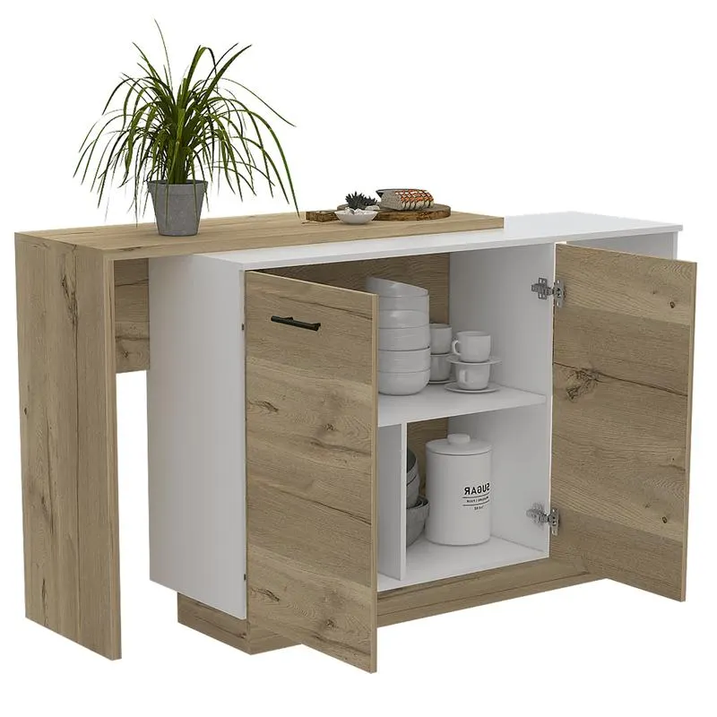 Barra Comedor Sicilia 150*60*90Cm Blanco/Duna