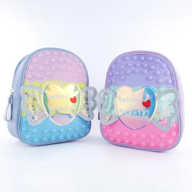 MORRAL POP IT CORAZON ALAS AZUL