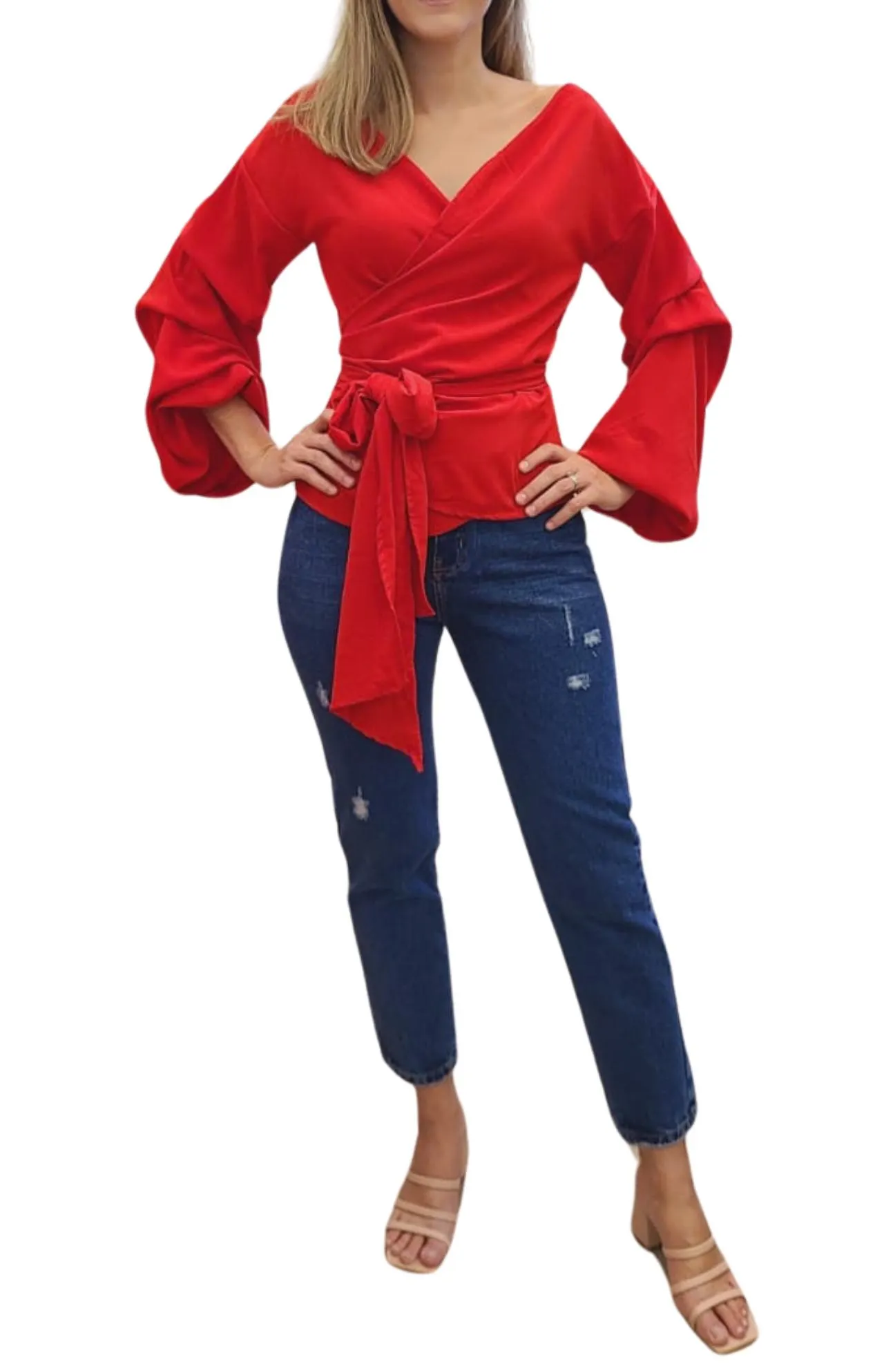 Jean Azul Alto Bota Tubo