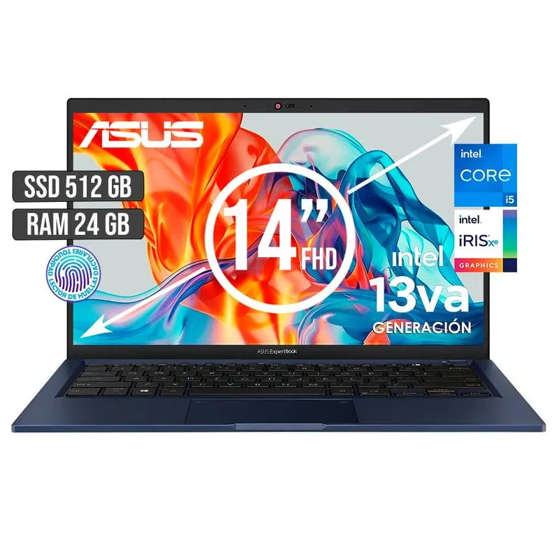 PORTATIL ASUS INTEL CORE I5-1235U SSD 512GB RAM 24GB LED 16 FULL HD