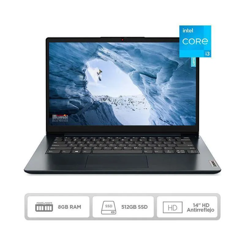 Computador LENOVO Intel Core i3 1215U RAM 8 GB 512 GB SSD IdeaPad 1 14IAU7