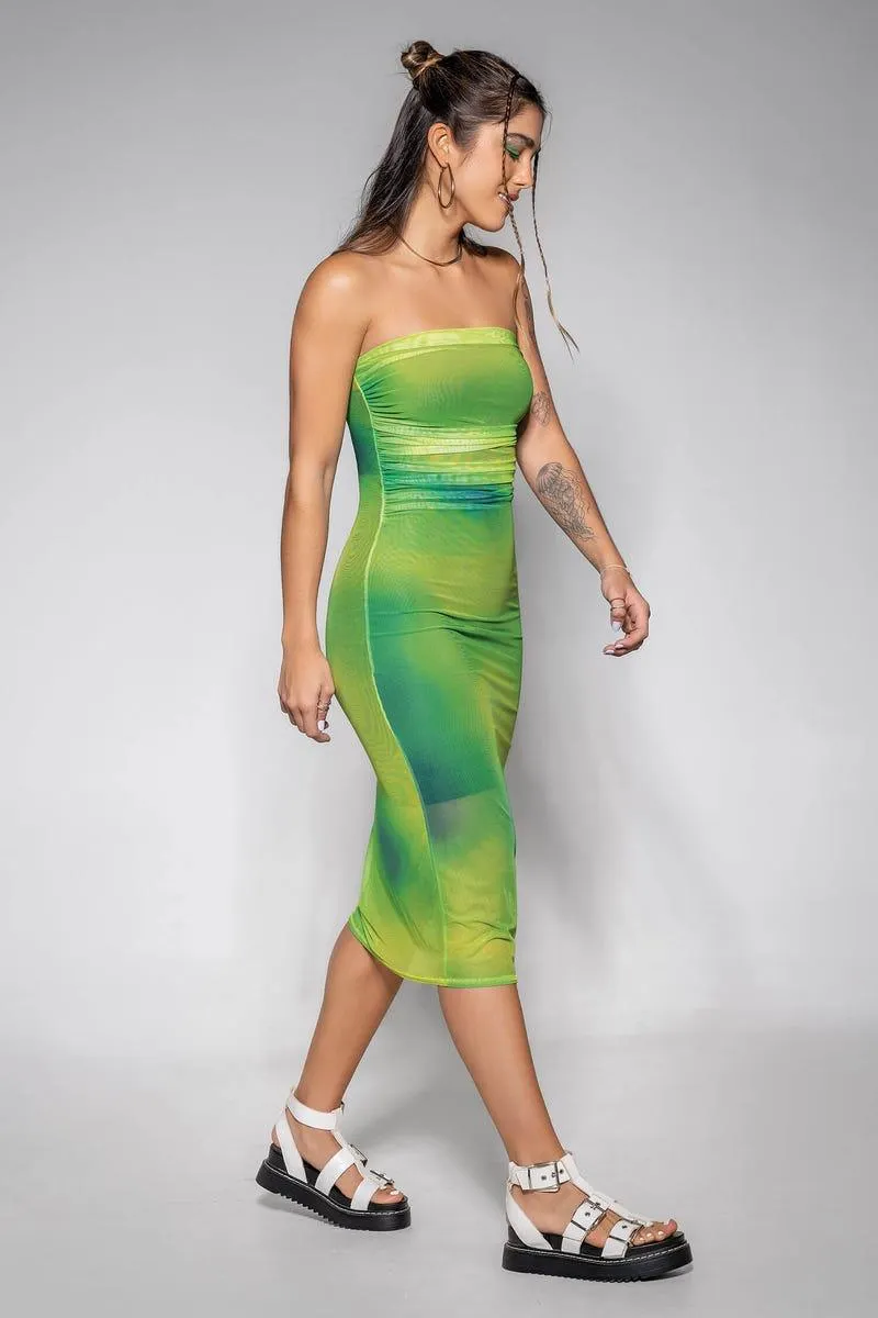 VESTIDO TRES CUARTOS Multicolor