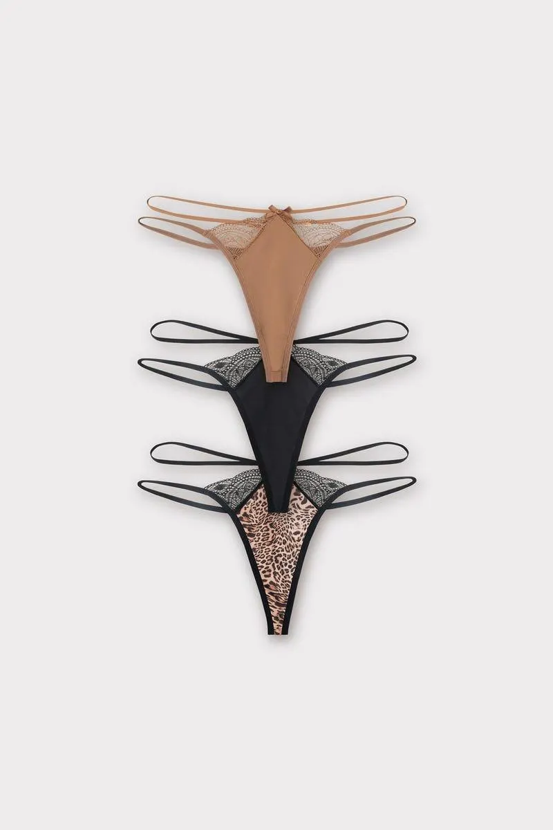 PANTY X 3 BRASILERA Multicolor