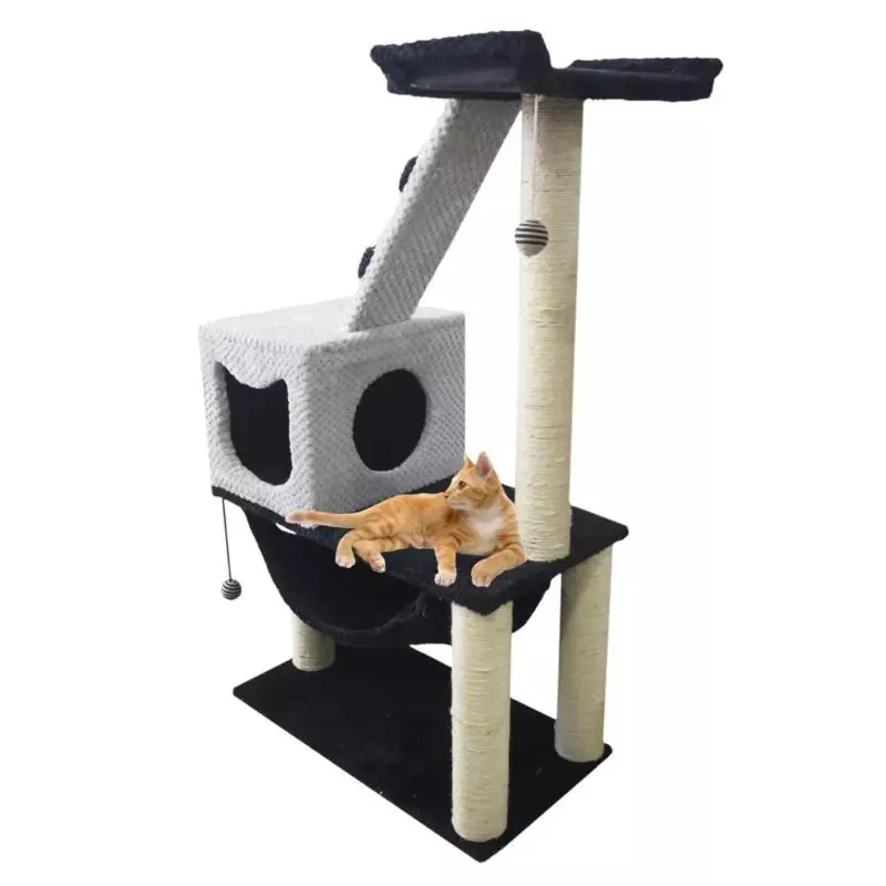 GIMNASIO MEDIANO PARA GATO - NEGRO GRIS