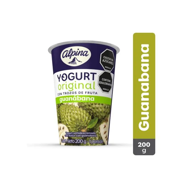 Yogurt Original Alpina Guanabana Vaso 200 g