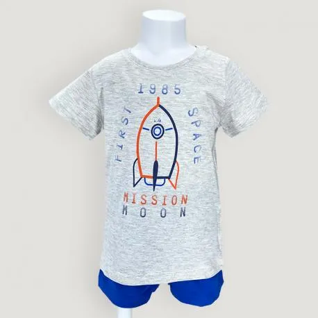 PIJAMA NIÑO ESTAMPADO DE COHETE ESPACIAL LOSAN REF 015-P003AL