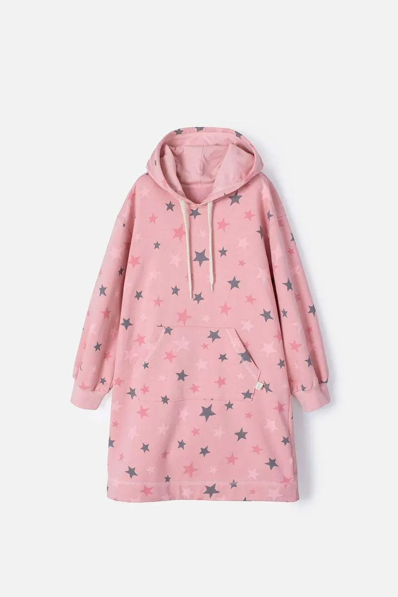 Vestido de Mic manga larga rosado para niña