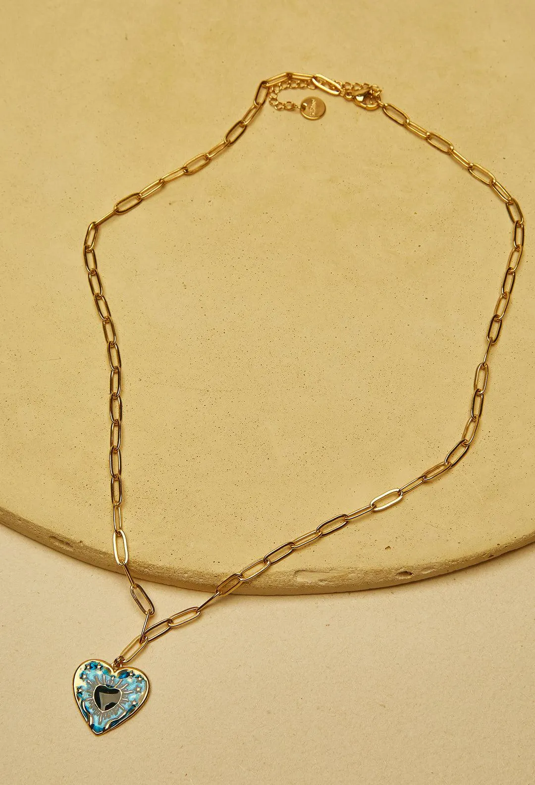 Collar Corto Cadena Dije Corazón Mujer - SALE