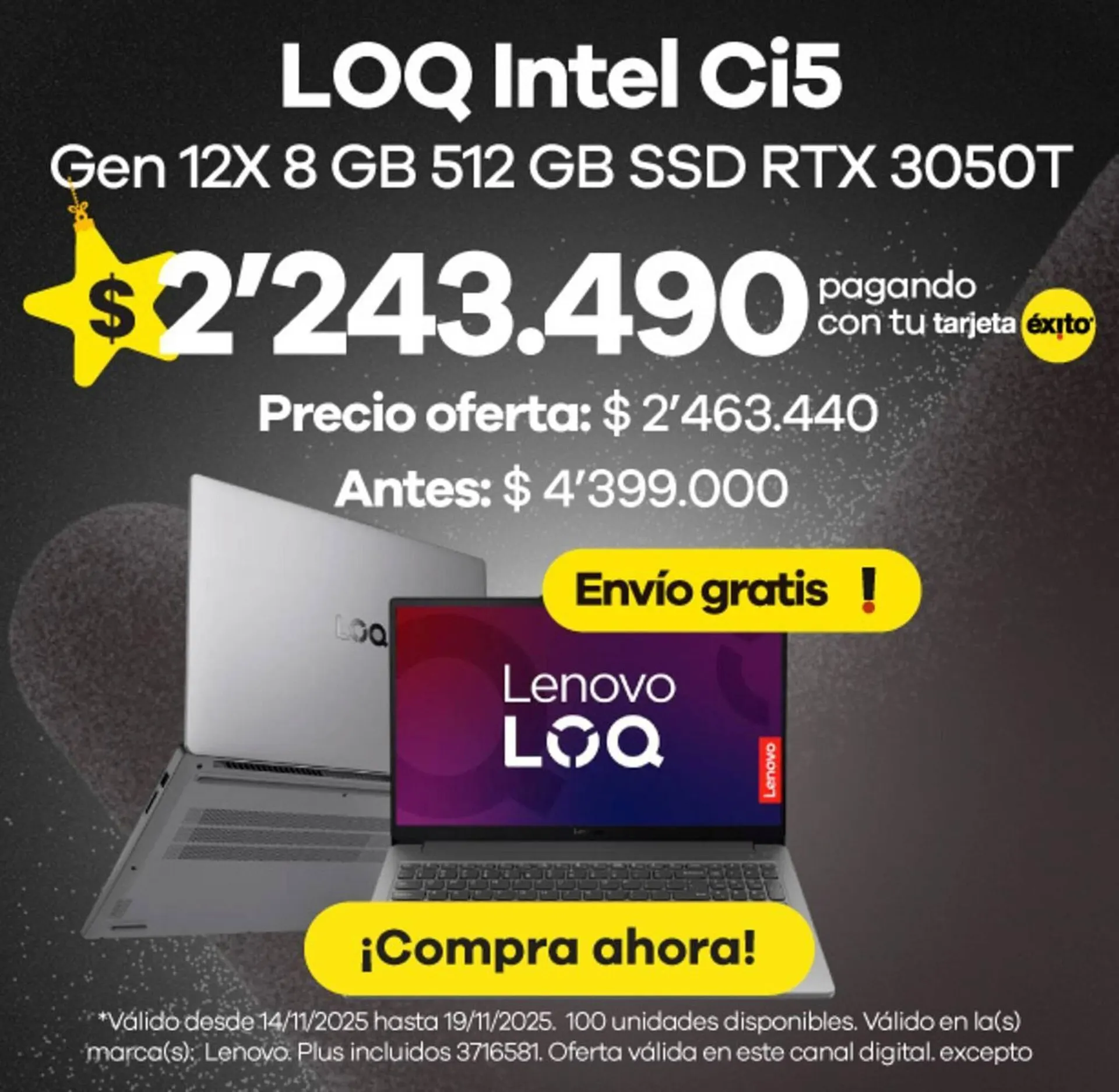 Catalogo de Catálogo Éxito 14 de noviembre al 19 de noviembre 2025 - Pag 1