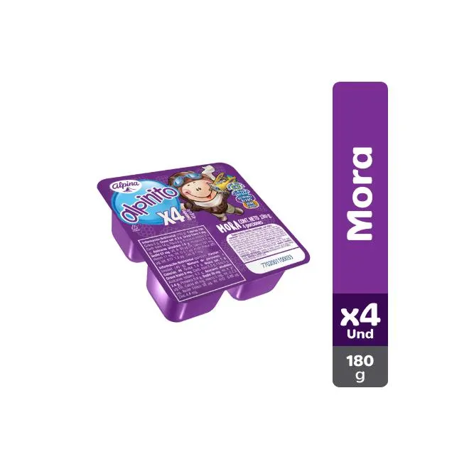 Alpinito Mora x4 Und Vaso 45 g