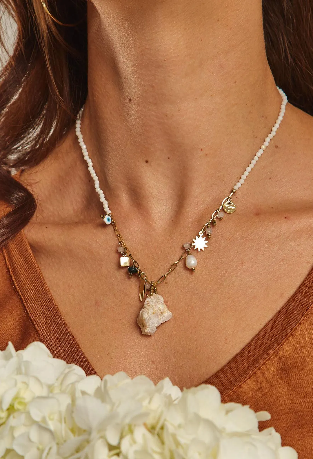 Collar Corto Multicolor Mujer - SALE