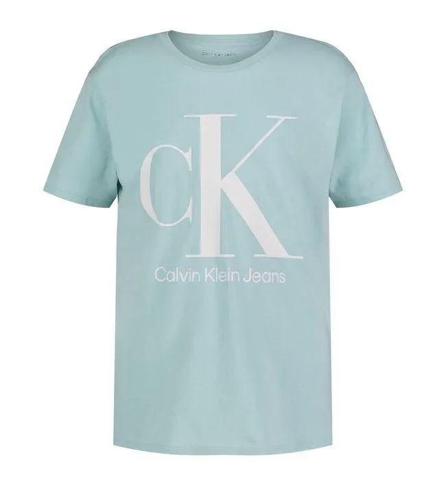 Camiseta Con Macro Logo Azul Para Niño