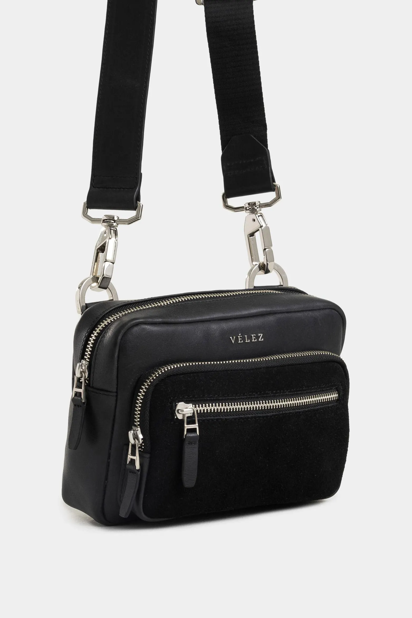 Manos libres bright de cuero para hombre detalle gamuzado