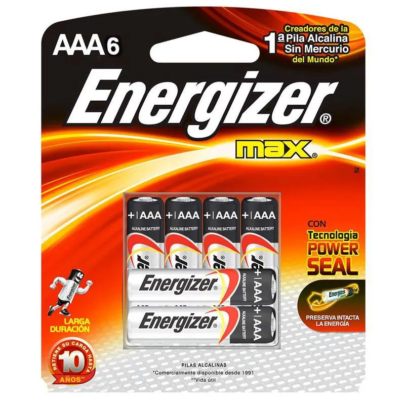 Pila Alcalina AAA Energizer x6 und