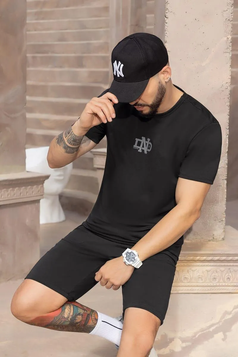 CONJUNTO X 2 CAMISETA - BERMUDA Negro