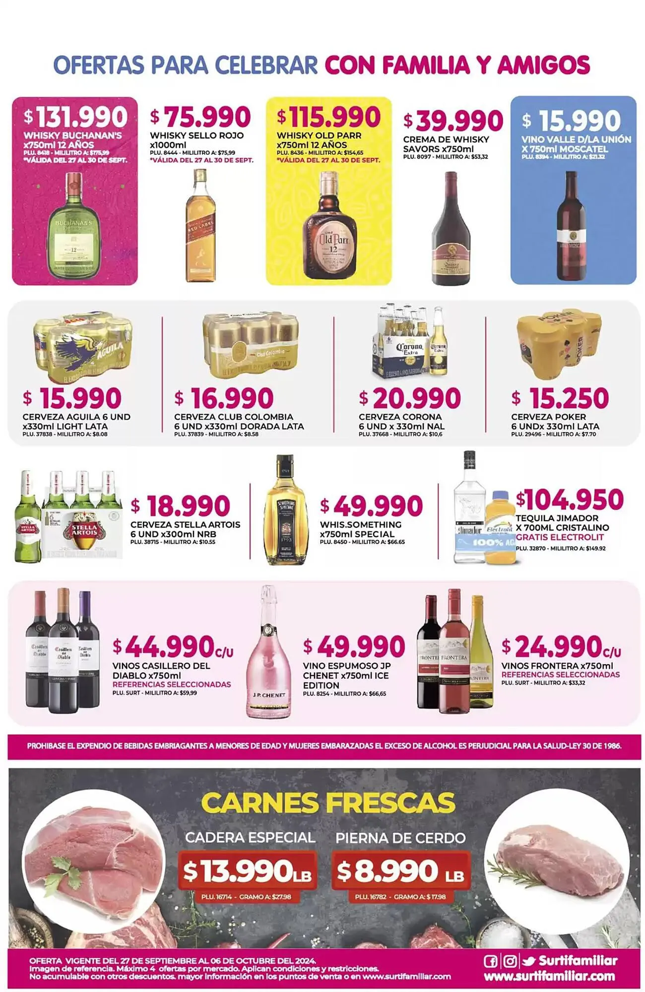 Catalogo de Catálogo Surtifamiliar 27 de septiembre al 5 de octubre 2024 - Pag 1