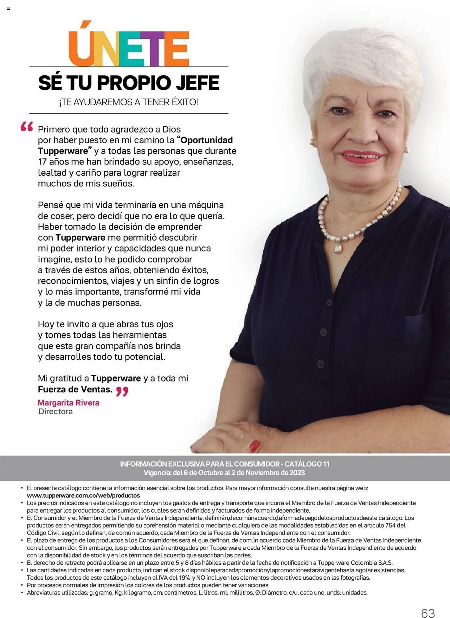 Catalogo de Catálogo Tupperware 6 de octubre al 2 de noviembre 2023 - Pag 63