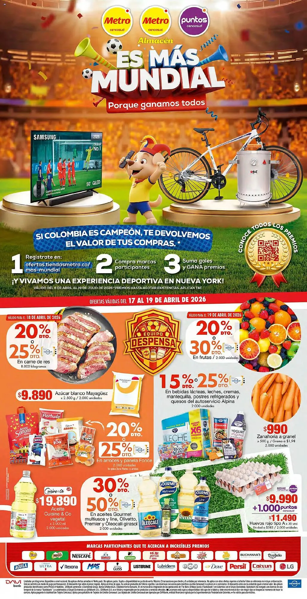 Catalogo de Catálogo Metro 17 de abril al 20 de abril 2026 - Pag 1