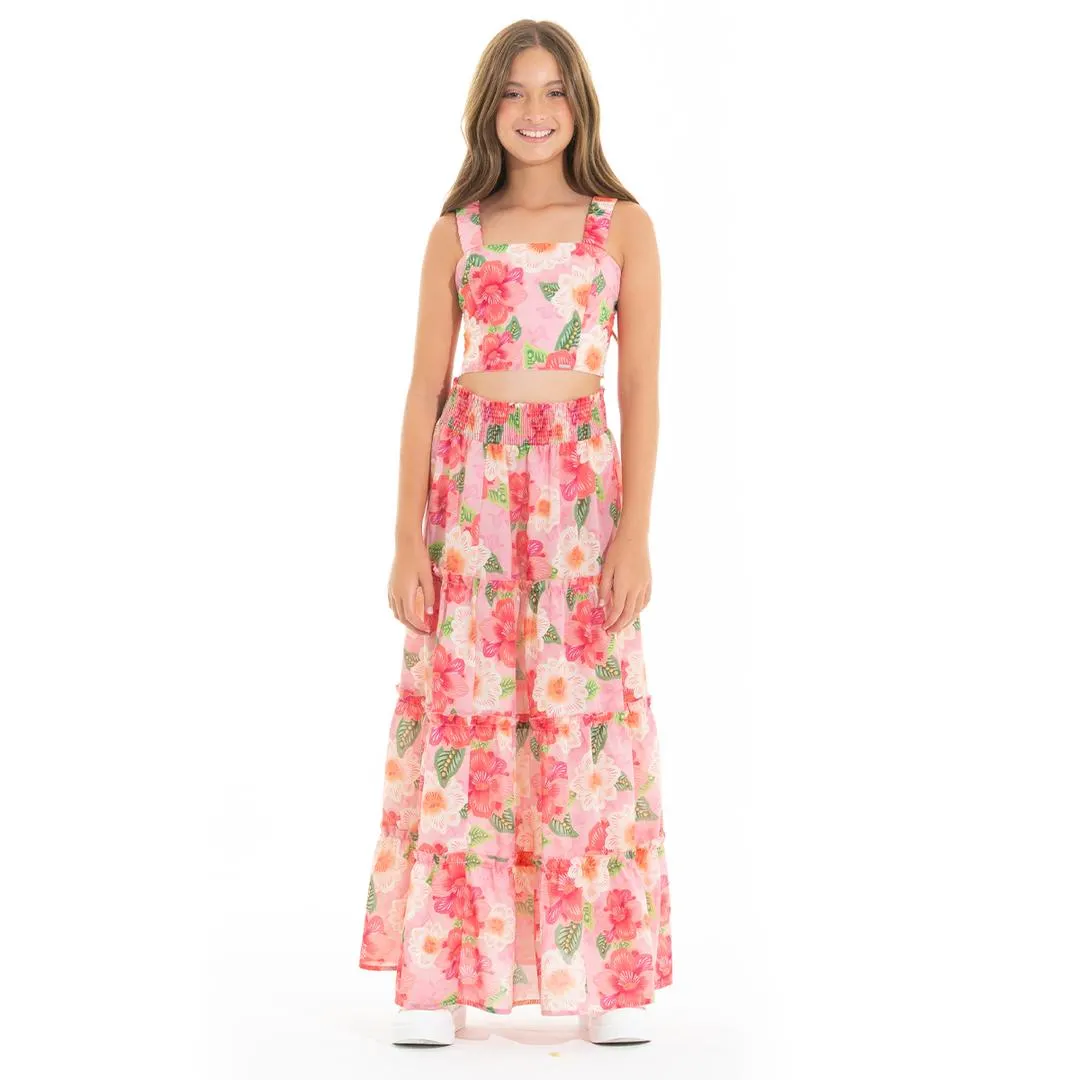FLORAL SKIRT SET FOR GIRLS