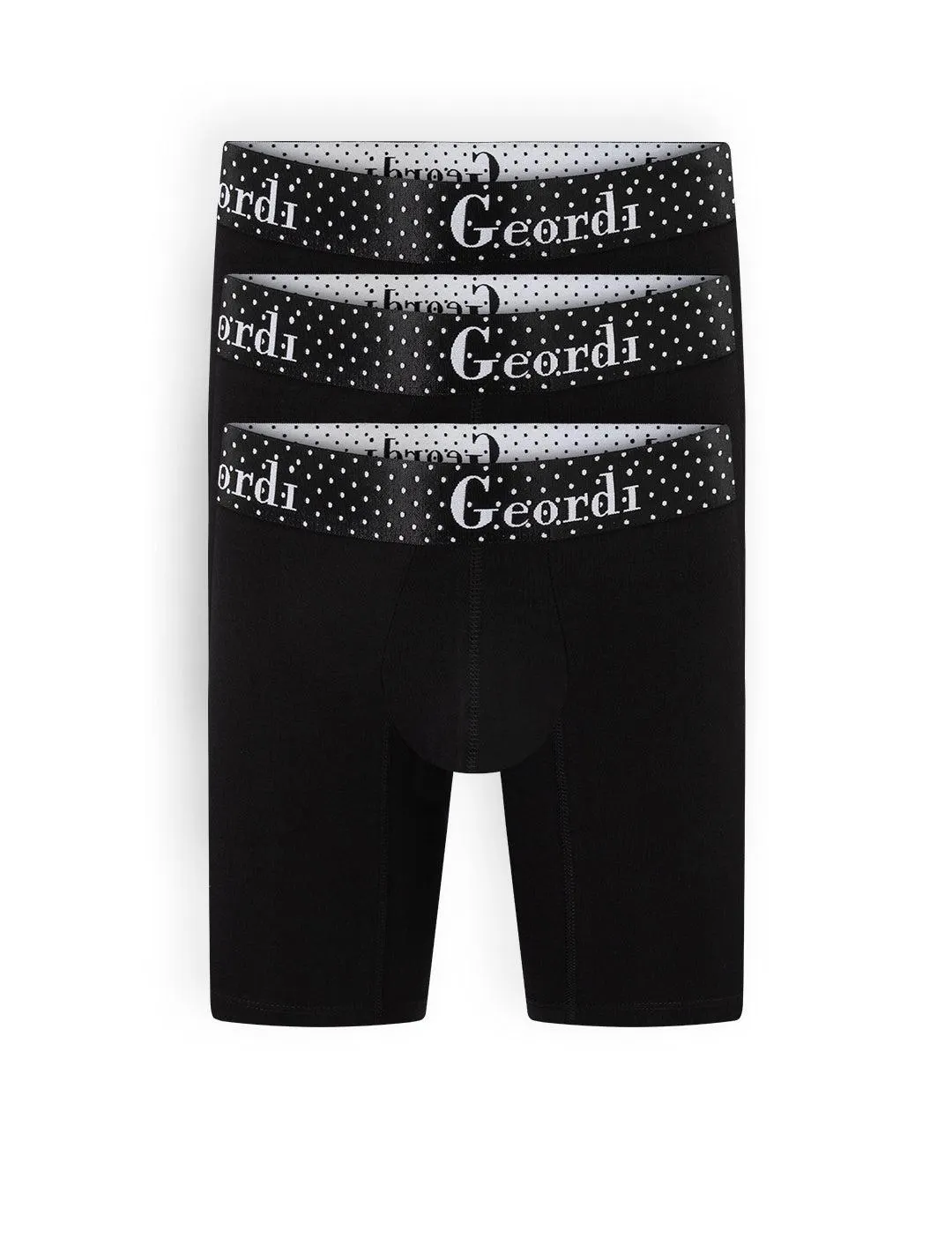 Bóxer largo unicolor de algodón peinado premium (Pack X3)(5083)