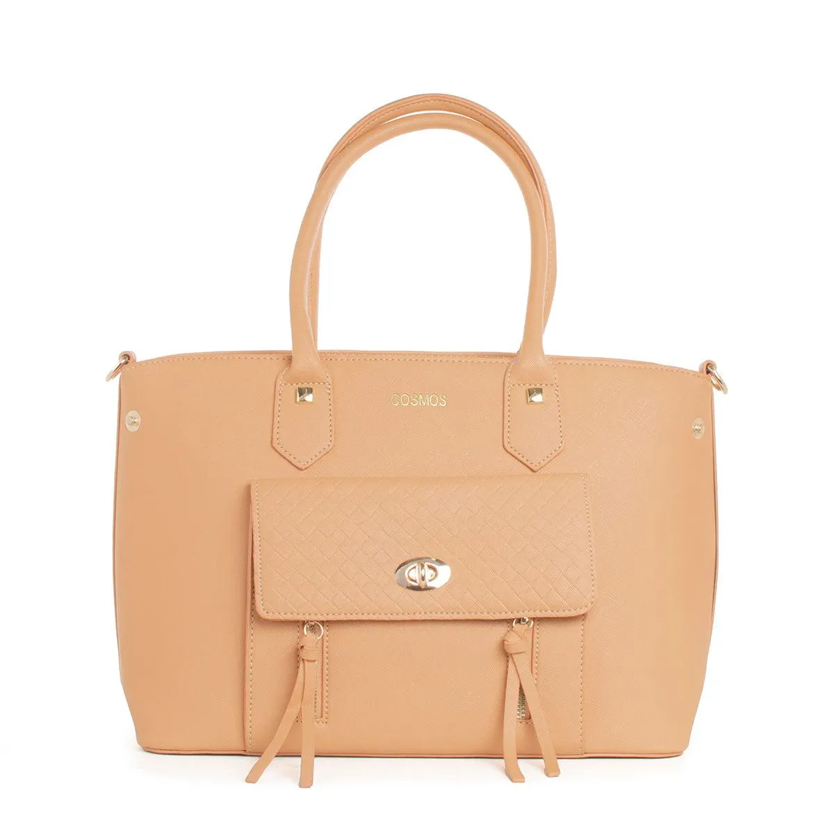 Bolso shopping color beige, para dama