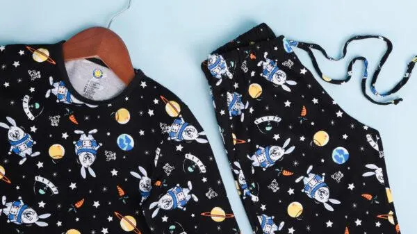 PIJAMA GLOW BUZZ BUNNY NEGRO MUJER M/L